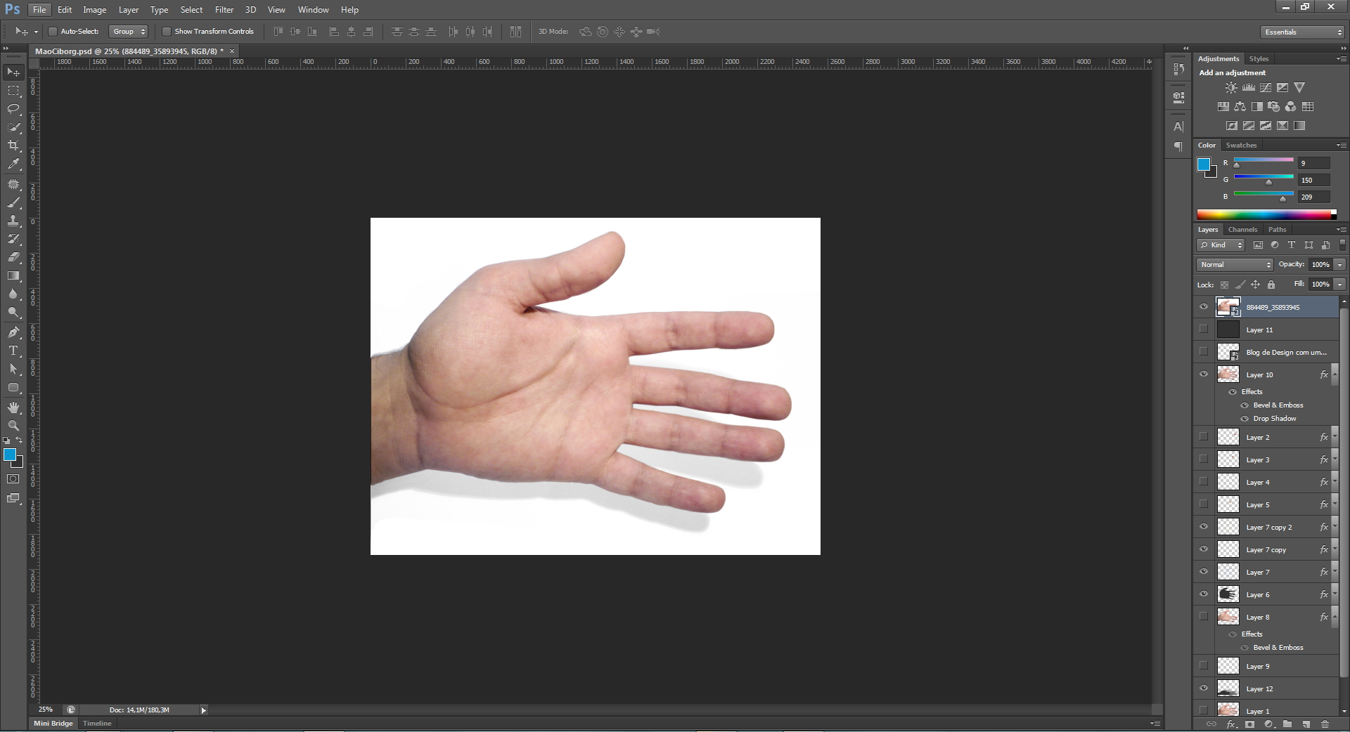 Crie uma mão de robo no Photoshop-000