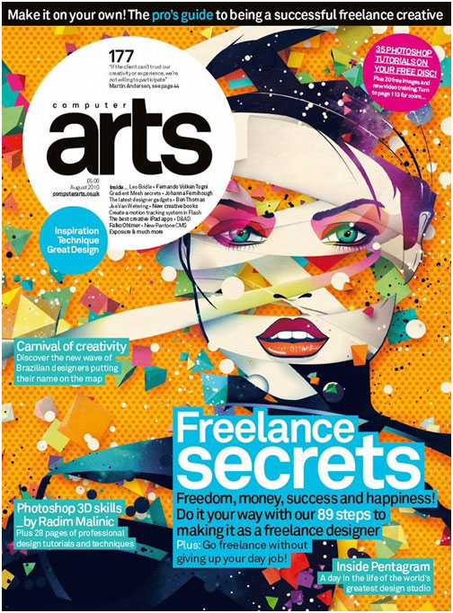 Coleção de capas de vistas de design de várias revistas famosas como Digital arts, Computer Arts e etc. (9)