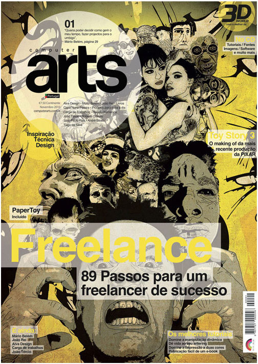Coleção de capas de vistas de design de várias revistas famosas como Digital arts, Computer Arts e etc. (8)