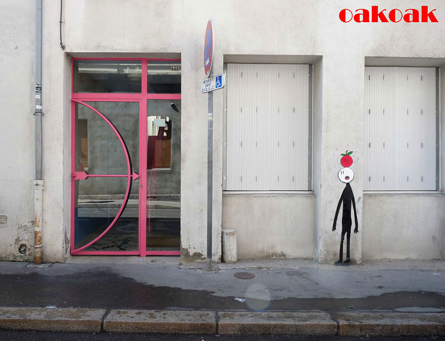Nada de super desenhos nas ruas, a simplicidade e criatividade de OakAok tomam conta das ruas (3)