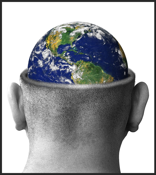 Aprenda de uma forma fácil criar uma cena surrealista no Photoshop de um planeta terra dentro da cabeça de um homem (2)