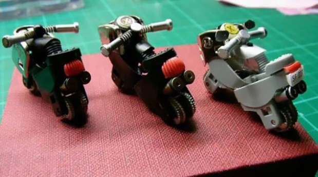 Transforme um esqueiro velho em uma miniatura de moto, muito bom! (2)