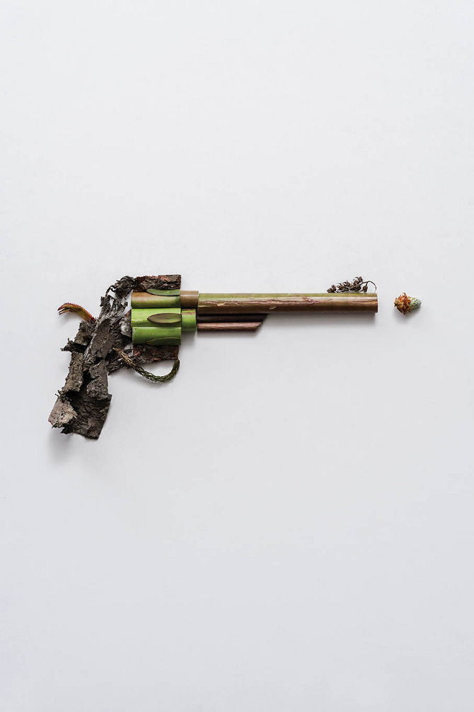 Sonia Rentsch e suas esculturas de armas utilizando elementos da natureza, blog de design bons tutoriais (2)