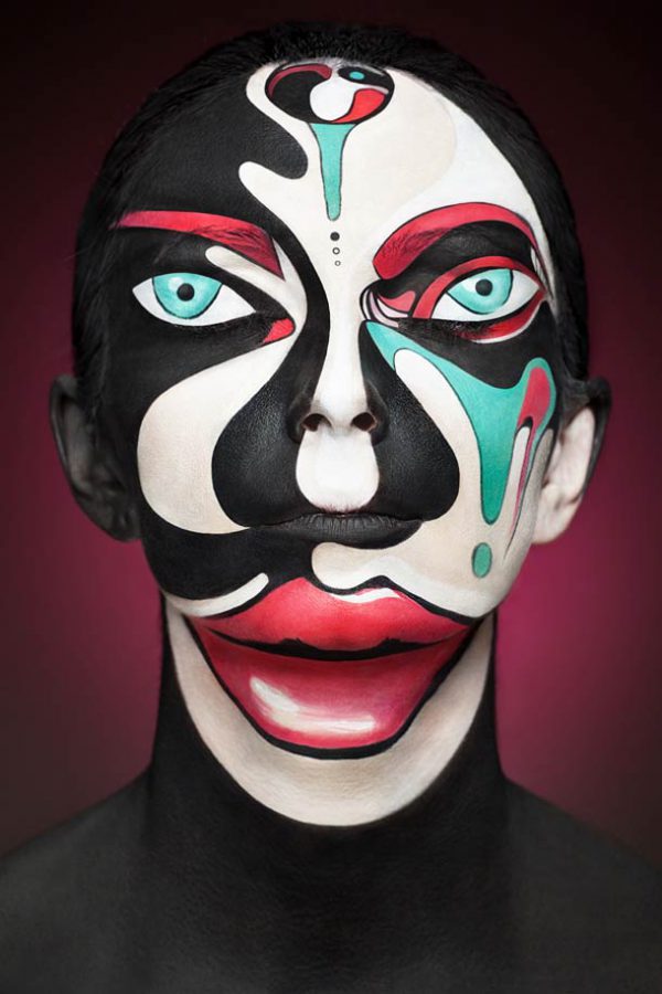 Alexander Khokhlov faz set de fotografias inovadoras e criativas com maquiagens que lembram desenhos (7)